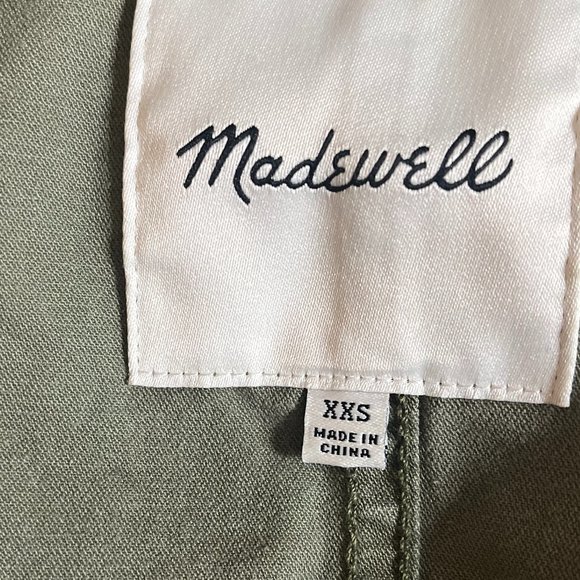 **Madewell "Passage Jacket" | XXS | Army Surplus Green | Cinch Waist | Pockets** - Picture 9 of 12
